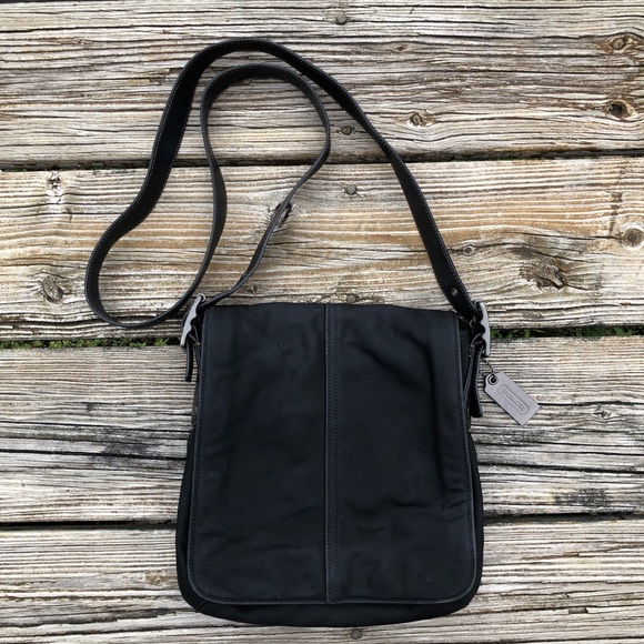 Coach Handbags - COACH J3K-6253 Nylon-Leather Cross Body Flap